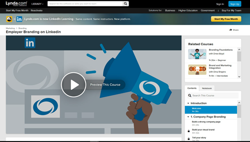 Lynda.com - Employer Branding on Linkedin