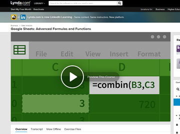 LinkedIn Learning - Google Sheets Advanced